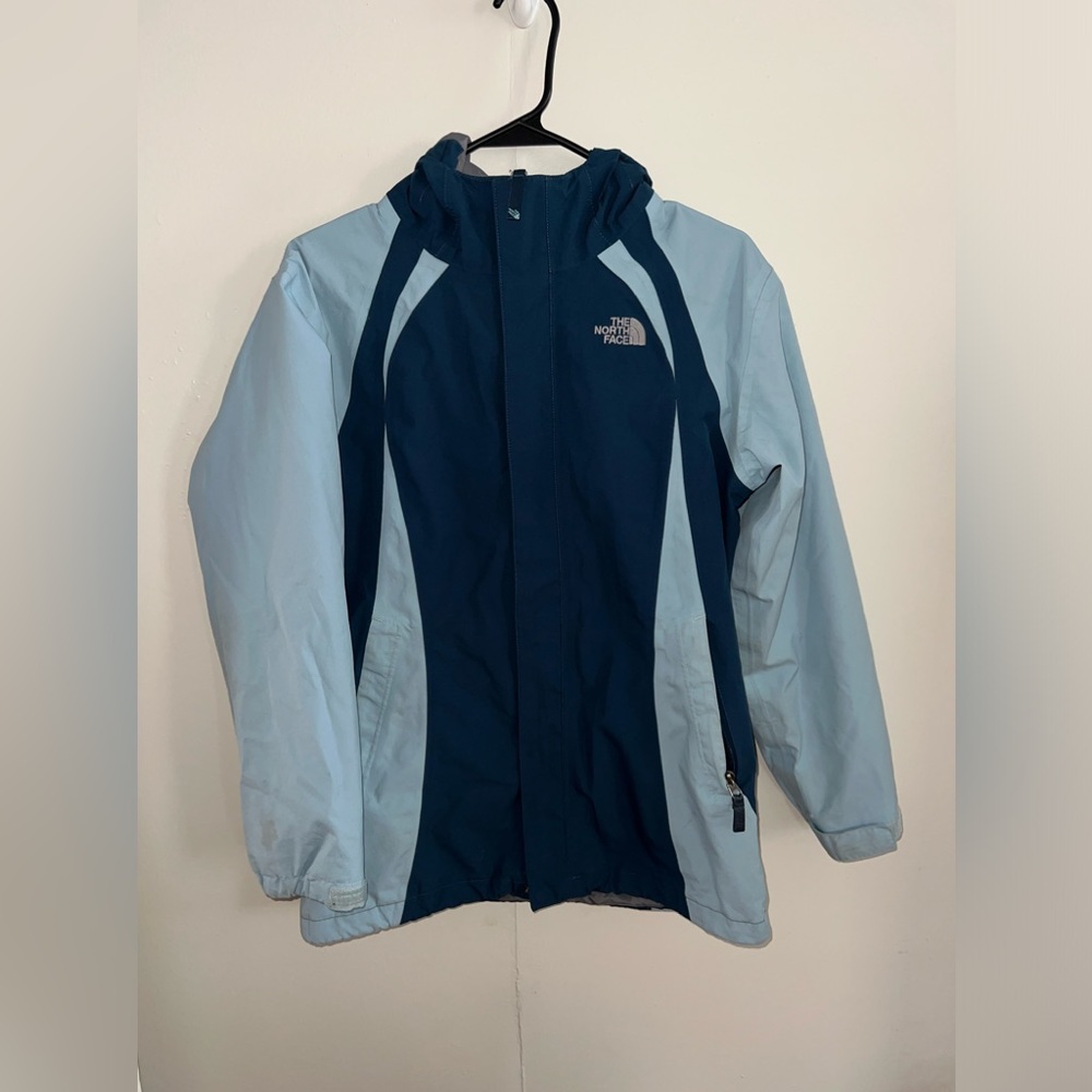 The North Face Girls Blue Hyvent Zip Up Hooded Jacket Size XL